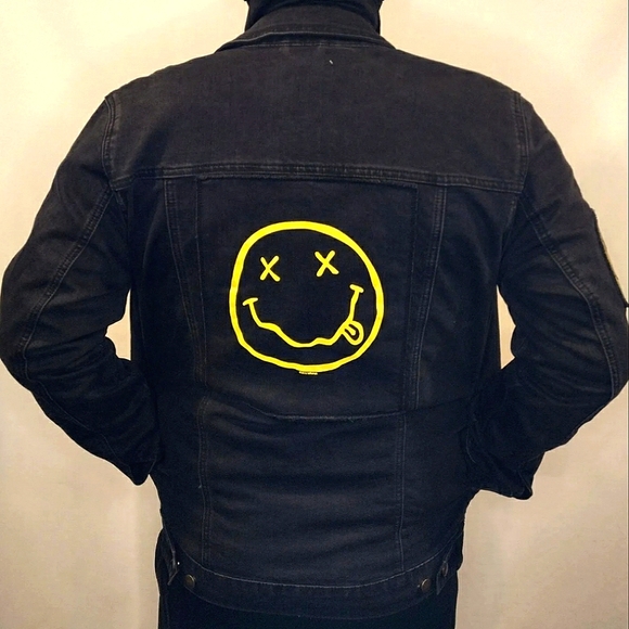 Mens NIRVANA Denim Jacket - Picture 11 of 11